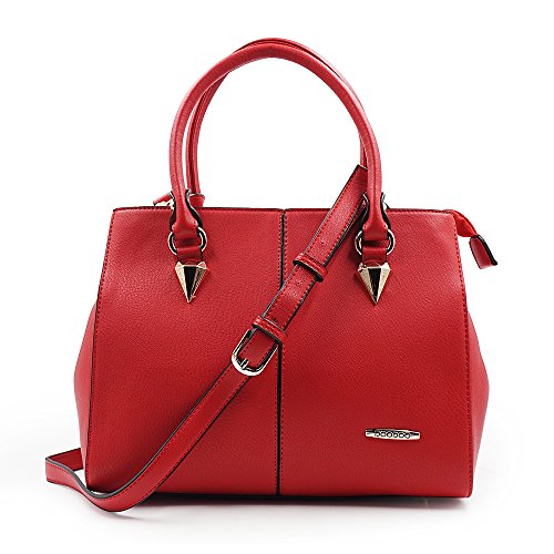 Greatsum Lady Designer Handbag Everyday Leather Office Tote Handbag Top Handle Shoulder Bag for Women Red