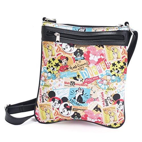 Disney Parks Exclusive Mickey Mouse Classic Collage Pattern Crossbody Bag Purse