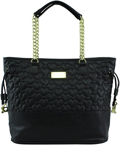 Betsey Johnson Exclusive Quilted Tote, Black