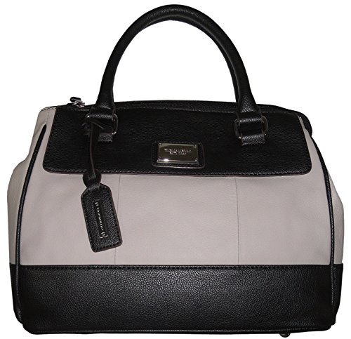 Tignanello Women’s Genuine Leather *Social Status* Satchel, Dove Grey/Black