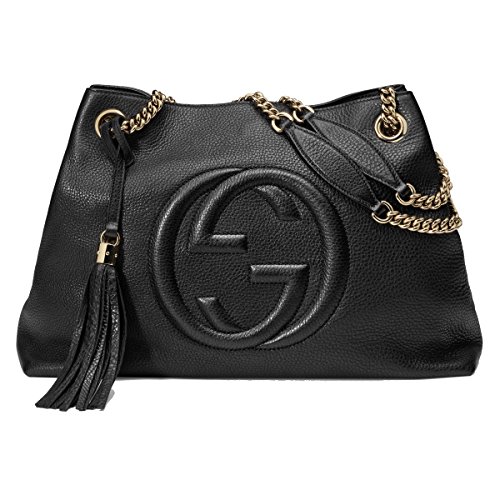 Gucci Soho Leather Chain Shoulder Handbag Black