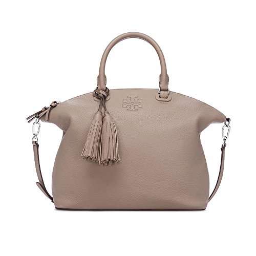 Tory Burch Thea Medium Slouchy Satchel in French Gray