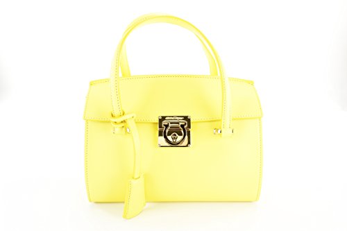Salvatore Ferragamo Womens Mara Shoulder Bag – Yellow Leather
