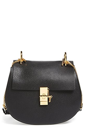 Chloe Black Perforated Medium Drew Italian Handbag Shoulder Bag
