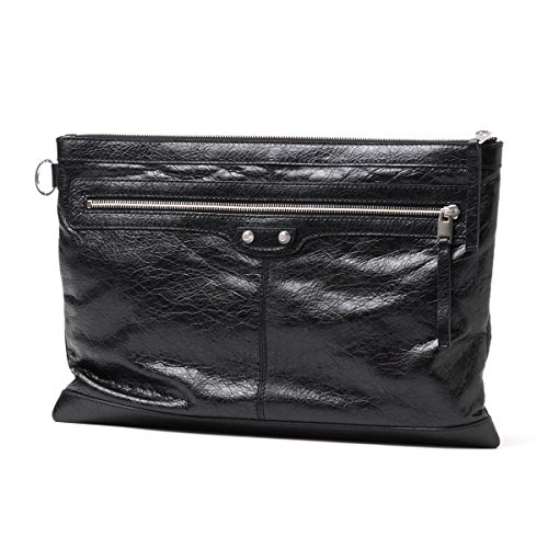 BALENCIAGA Leather Oversized Clutch Bag 273023