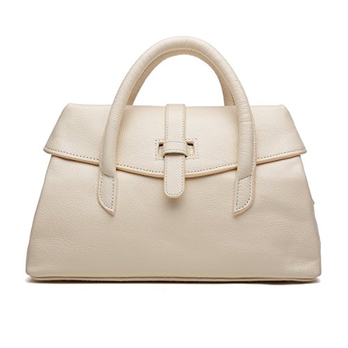 Walk Arrive Genuine Leather Shoulder Bag Messenger Bag Tote Top-handle Purse Satchel Handbag