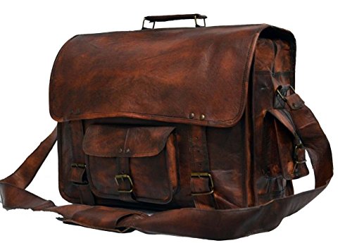 B & H leather messenger bags for men women mens briefcase laptop bag best computer shoulder satchel crossbody