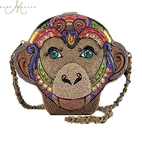 Mary Frances Going Bananas Monkey Year Beaded Jeweled Ape Handbag Shoulder Bag