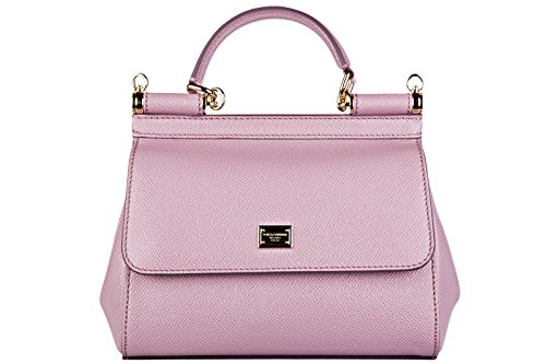 Dolce&Gabbana women’s leather handbag shopping bag purse sicily calfskin print d
