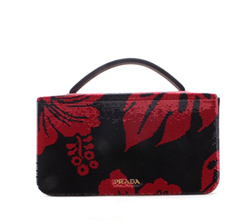 Prada Floral Pattern Plastic Wristlet Handbag