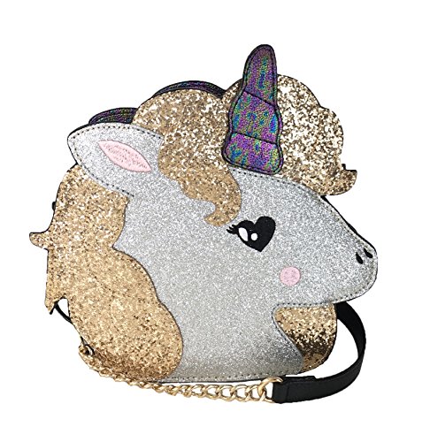 Betsey Johnson Toot Your Own Horn Unicorn Crossbody (Metallic)