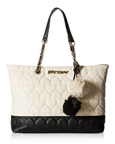 Betsey Johnson East/West Quilted Heart Tote