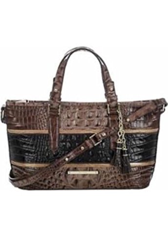 Brahmin Mini Asher Leather Shoulder Bag Tri Color Nutmeg Brown Brahmin Mini Asher Leather Shoulder Bag Tri Color Nutmeg Brown