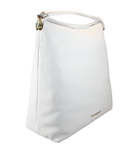 Burberry Women’s Grainy Leather Medium Cale Hobo White Handbag