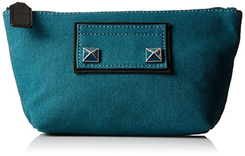 Marc Jacobs Trapezoid Canvas Chipped Studs Cosmetics Case, Teal