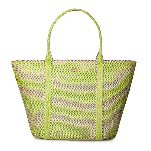 Eric Javits Designer Women’s Handbag Prep Tote Bag (Chartreuse Mix)