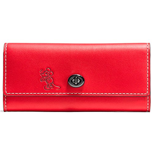 Disney X Coach Mickey Kisslock Wrislet turnlock Wallet in smooth leather Red 65793 DKF8Q