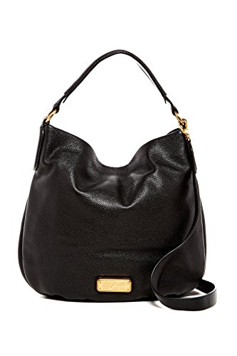 Marc by Marc Jacobs New Q Hillier Leather Hobo Shoulder Bag, Black