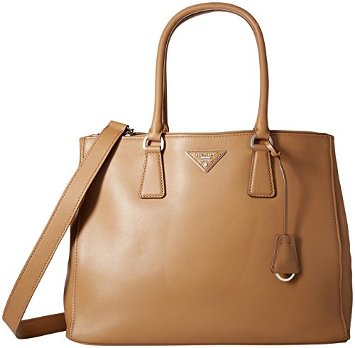 Prada Women’s Leather Shoulder Bag, Beige, One Size
