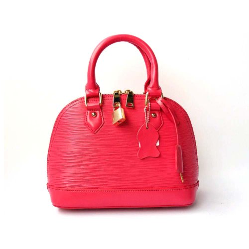 Piggy2gether – Water Ripples Cowhide Genuine Leather Women Handbag (Pink)