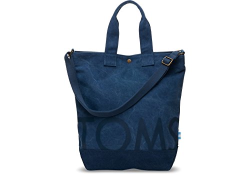 Toms 10010063 Womens Navy Cross-Body Strap Canvas Compass Tote Bag