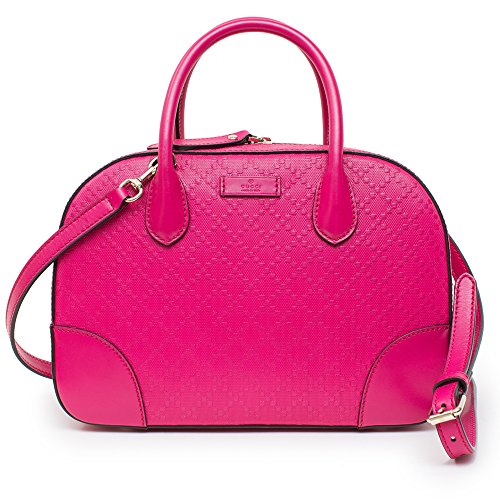 Gucci Diamante Small Satchel Blossom Hot Pink Leather Bag New