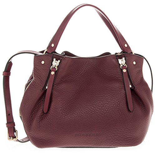 Burberry Women’s ‘Maidstone’ Small Check Detail Tote Bag Burgundy