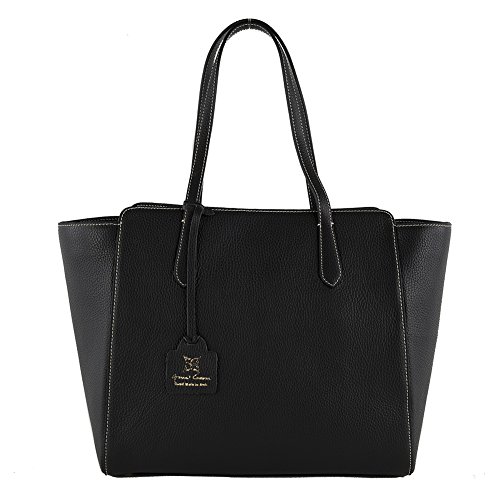 Shoulder bag Tosca black, genuine leather, size in cm: 36 hx 16 wx 29 p