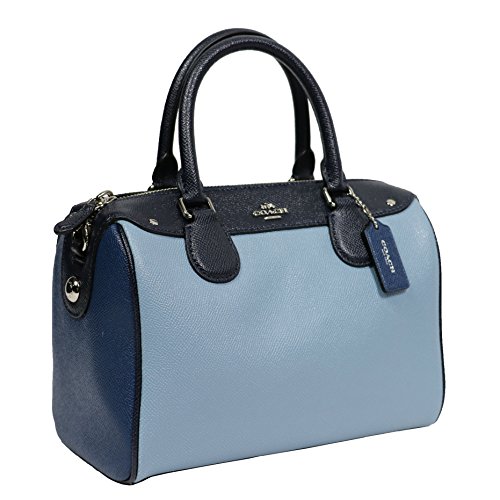 Coach Leather Handbag Bag Multicolor Blue Midnight Blue Multi