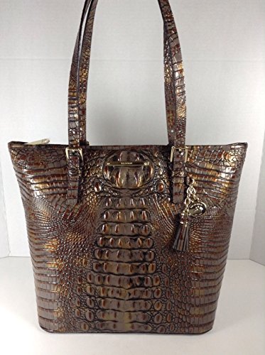 Brahmin J5115100195 Asher Tote Fall Tortoise Melbourne Genuine Leather Handbag