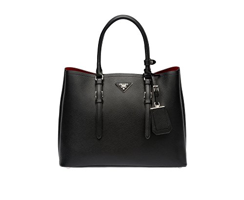 Prada Saffiano Leather Tote Handbag Black