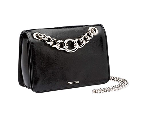 Miu Miu Women’s Black Leather Clutch Handbag