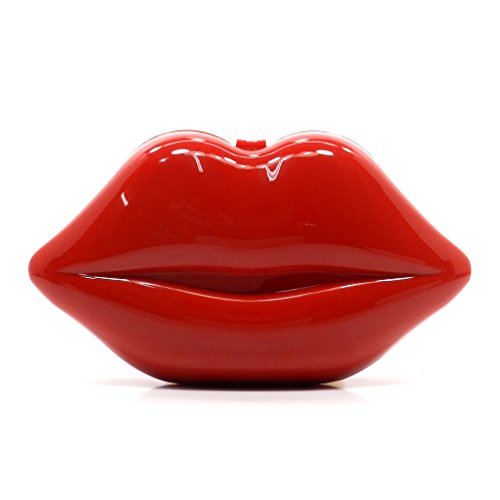 MyLux® Fashion Designer Women LIP KISS Evening Clutch handbag H5005 (red)