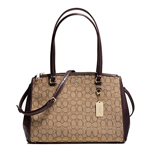 Coach Stanton Carryall in Signature Canvas. Light Gold Hardware Khaki/brown 36912