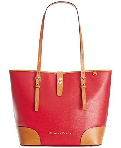 NEW AUTHENTIC DOONEY & BOURKE LARGE DOVER LEATHER DOUBLE HANDLE TOTE (Red) $298
