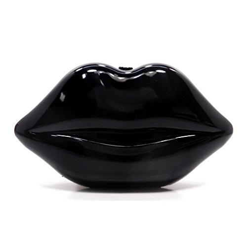 MyLux® Fashion Designer Women KISS Evening Clutch handbag H5005 (black)