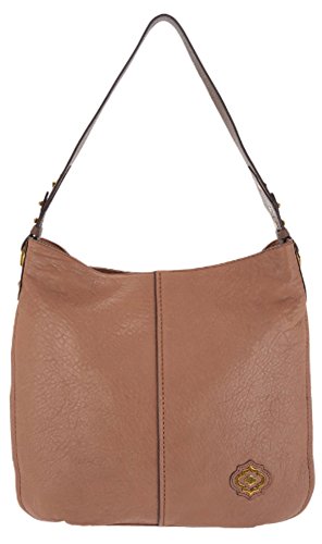 orYANY Aimee Lamb Leather Hobo Handbag, Truffle