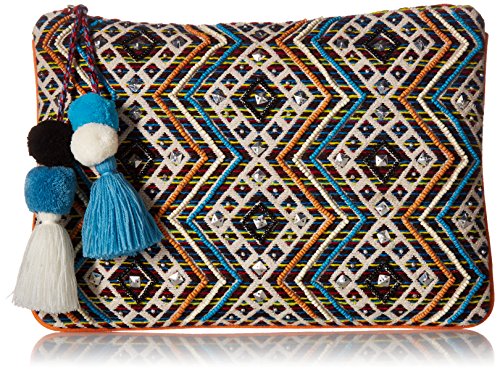 Steve Madden Womens Handbags Shaye Beaded Embroidered Clutch Crossbody