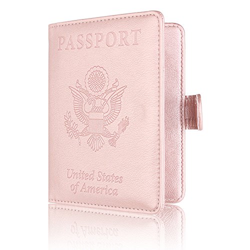 Leather Passport Holder Wallet Cover Case RFID Blocking Travel Wallet
