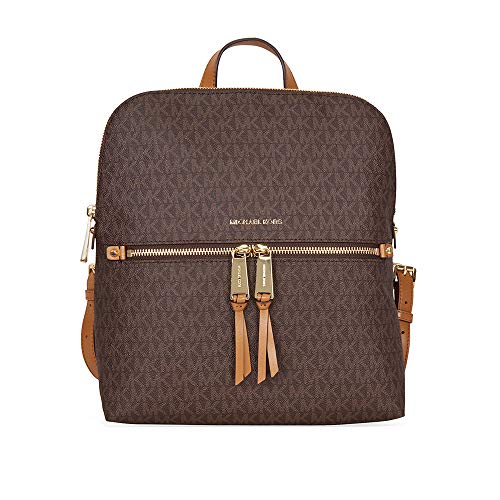MICHAEL Michael Kors Rhea Medium Slim Backpack (Signature Brown)