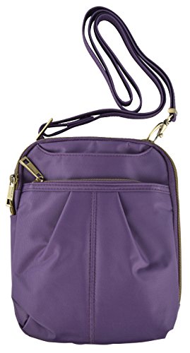 Travelon Anti-Theft Signature Slim Day Bag (One Size, Violet)