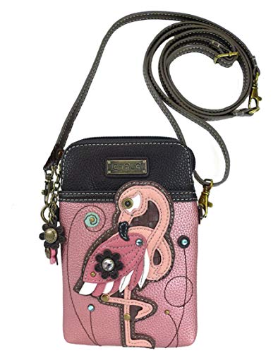 Chala Flamingo Cellphone Crossbody Handbag – Convertible Strap