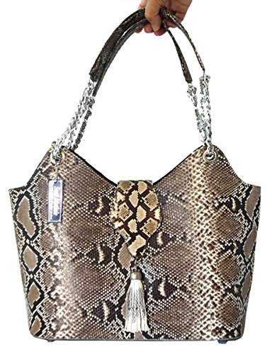 Authentic Snake Skin Women’s Python Snake Leather Tuft Bag Purse Hobo Tote Handbag