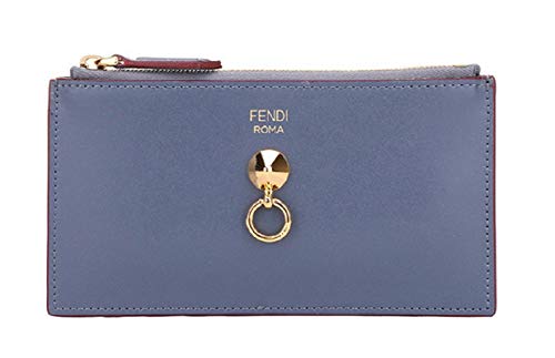 Fendi By The Way Grey Zipped Card Case Wallet Coin Purse 8M0388 F11C3