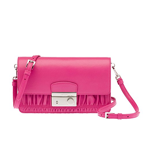 Prada Women’s Nappa Gauffre Clutch Hand Bag BT1034 Pink
