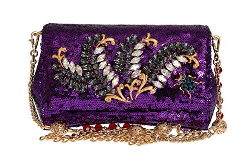Dolce & Gabbana – Purple Sequined Crystal Clutch Bag