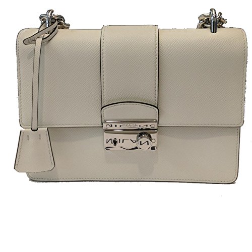 Prada White Saffiano Designer Leather Crossbody Bag for Women 1BD034