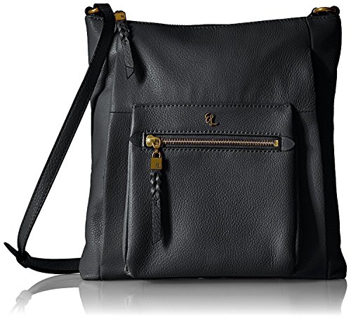 Elliott Lucca Gwen Crossbody Leather Handbag Purse Black