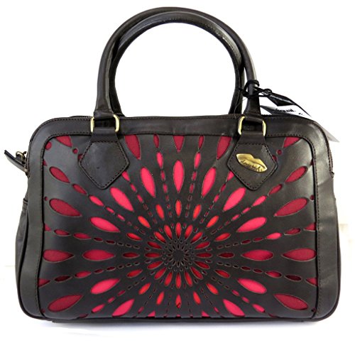 Leather bag ‘Desigual’ dark brown red.