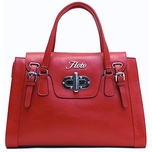 Floto Tavani Bag in Red Italian Calfskin Leather